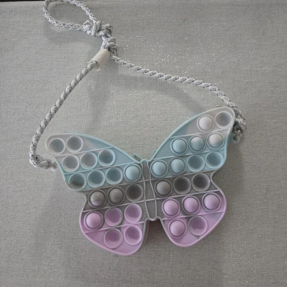 Claire's Butterfly Push Pop Bubble Pocketbook - NWOT